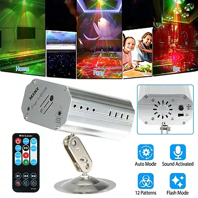 Mini Portable LED Stage Laser Light Sound Activated DJ KTV Projector Disco Party • $26.63