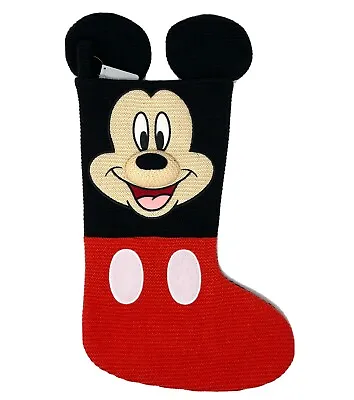 Disney Parks Mickey Mouse Knit Christmas Holiday Stocking NEW • $24.95