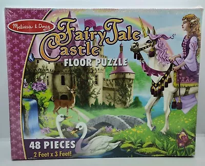 NEW Melissa & Doug Fairy Tale Castle Jumbo Jigsaw Floor Puzzle 48 Pcs 2x3 Feet • $28