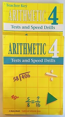 A Beka Arithmetic 4 Tests And Speed Drills Student Book Teacher Key 3rd Edition • $14.99