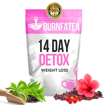 Burnfatea 14 Day Detox Tea - Weight Loss Tea Diet Tea Slimming Tea Burn Fat • £7.99