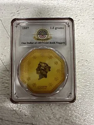 1857 SS Central America Shipwreck PCGS One Dollar Of Gold Rush Nuggets 1.5 Grams • $340