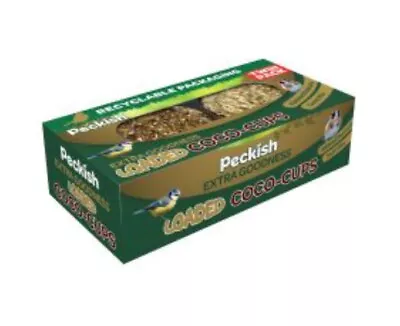 Peckish Extra Goodness Loaded Coco-Cups Twin Pack For Wild Bird Garden Feeding • £8.64