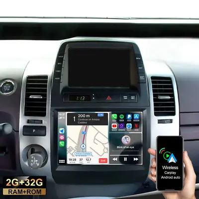 Apple CarPlay 2+32G Android Car Stereo Radio GPS For Toyota Prius MK2 2003-2009 • $151.05