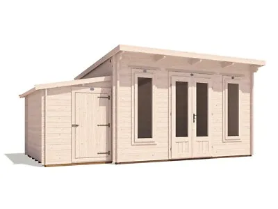 Log Cabin Kit Garden Office Summer House Shed Terminator SideStore 5.5m X 3m • £3969.99