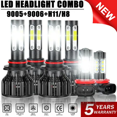 6x LED Headlight Hi/Low Beam Fog Bulbs Fit Volvo VNL VNM 630 670 730 780 2004-15 • $34.99