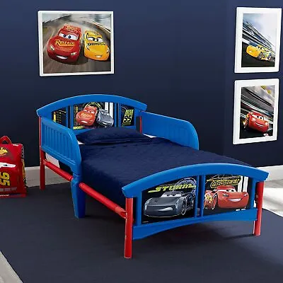 Plastic Toddler Bed Cars Lightning McQueen Storm Boys Toddlers Kids Furniture • $108.97