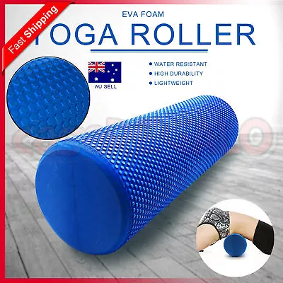 $22.50 • Buy Physio EVA Foam Yoga Roller Gym Back Training Exercise Massage 45/60/90CM