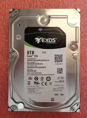 Seagate Exos 7E8 8TB 7.2K SAS 12G 3.5  4kn Hot-Plug Hard Drive HDD ST8000NM0065 • £78