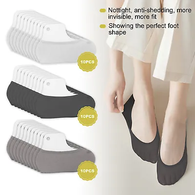 $7.99 • Buy 10Pairs No Show Socks Women Ultra Low Cut Non-Slip Thin Liner Socks Invisible 