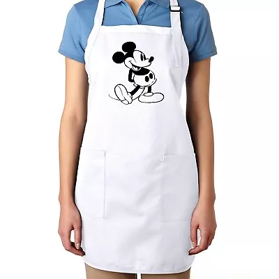 Apron Full Length Pockets Custom Gift Vintage Mickey Mouse Retro Classic Cartoon • $24.30