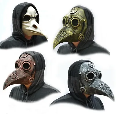 $25.99 • Buy Plague Doctor Halloween Mask Steampunk Dr. Crow Bird Bronze Copper White Silver