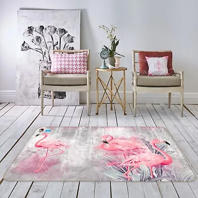 3D Animal Flamingo ZHUA2346 Game Non Slip Rug Mat Photo Carpet Vera • $32.10