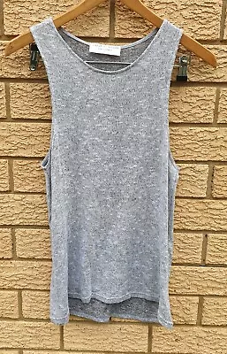 Viktoria Woods Ladies 1 AU 8 Grey Flecked Tank Top Stretch Knit Casual Oversized • $40