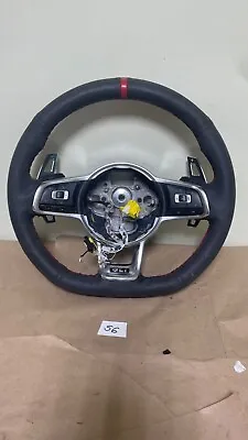 3 Spoke Custom Leather DSG FLAT Steering Wheel 5GM419091AK VW GLI 2015-2017 S6 • $279.95