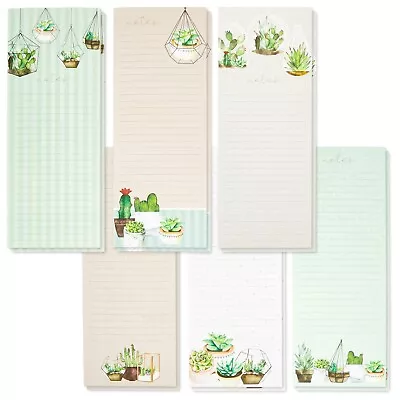 12 Pack Succulent Notepad For Grocery Shopping List On Refrigerator 3.5 X 9  • $22.49