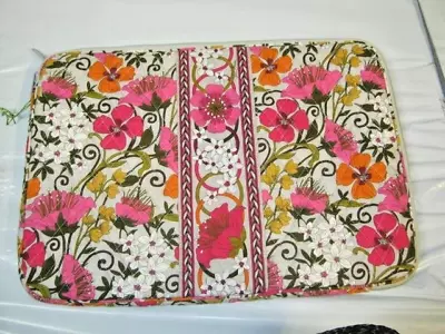 VERA BRADLEY Computer Laptop Sleeve Soft Case Tea Garden 11 X 16 / Diag 19  NWOT • $24.99