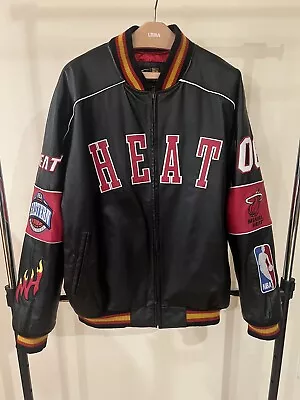 G-III SPORTS By Carl Banks MIAMI HEAT 100% Genuine Leather NBA Jacket Champions • $139.99