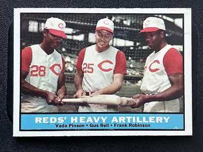 1961 Topps Baseball Card #25 Reds' Heavy Artillery  Vintage Frank Robinson • $7