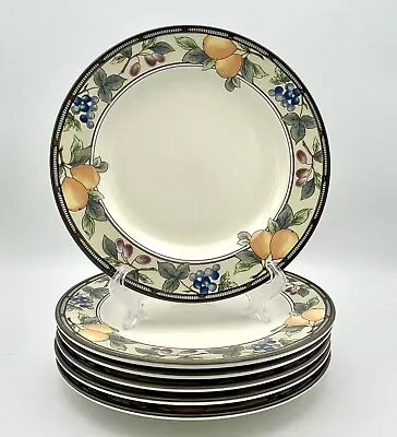 Set Of 6 Mikasa Intaglio Garden Harvest Salad Sandwich Luncheon Plates 8 1/4  #1 • $35