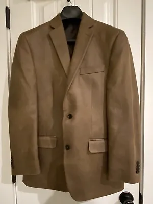 Michael Kors Mens Tan Faux Suede Suit Jacket 38 Regular • $40