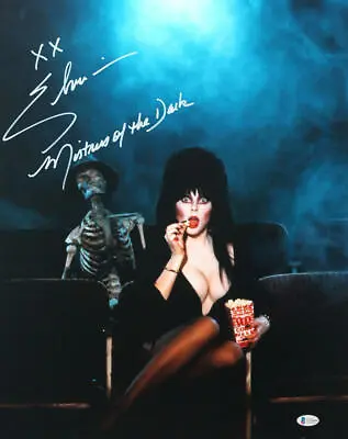 Cassandra Peterson Autographed 16x20 Elvira Photo W/Insc - Beckett W Auth *White • $149