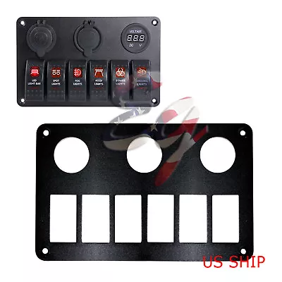 $9.98 • Buy 6 GANG PANEL BREAKER Only CAR MARINE BOAT CIRCUIT LED Waterproof ROCKER SWITCH