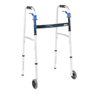 Drive Medical Aluminum 32 To 39  H Trigger Release Folding Walker Up To 350 Lbs • $47.31