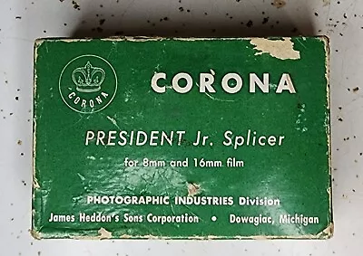 Corona President Jr. Film Splicer 8mm 16mm Original Box  • $12.99