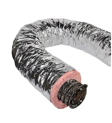 $70 • Buy 7  Silver Flex Insulated Flexible Duct R8 25'