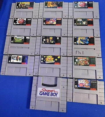 Super Nintendo Video Game Lot 14 Games Kirby Super Star Donkey Kong Star Wars • $249.99