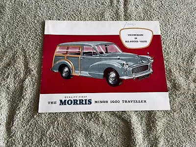 Vintage 1962  Morris Minor 1000 Traveller Motor Car Fold Out Brochure • $16.15