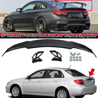 Universal V-STYLE Gloss Rear Trunk Racing Spoiler Fit For Subaru Impreza 2008-11 • $99.90