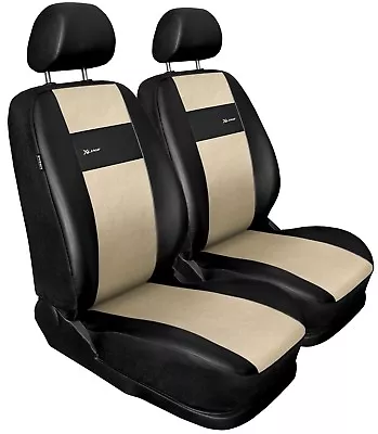 Front Seat Covers Fit Vauxhall Vectra C Black/beige  Leatherette • $49.76