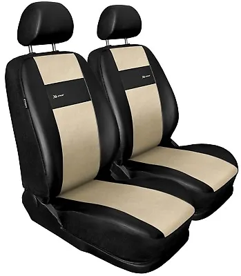 Front Seat Covers Fit Volvo XC90 Black/beige  Leatherette • $49.76