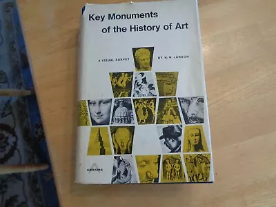 Key Monuments Of The History Of Art A Visual Survey H.w. Janson Hardcover 1959 • $24.50