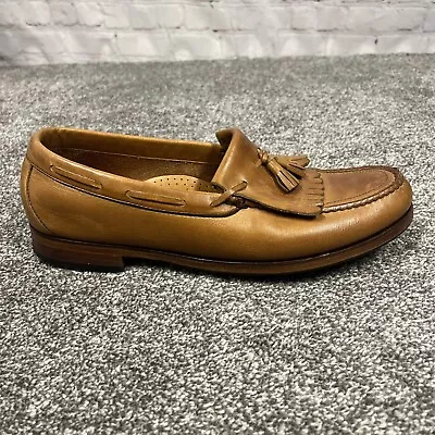 SAS Shoes Mens Brown Leather Penny Loafer Handsewn Made In USA Size 11W • $59.95