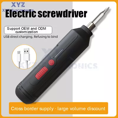 Mini Cordless Electric Power Screwdriver 3.6V USB Rechargeable Drill Repair Tool • $14.06