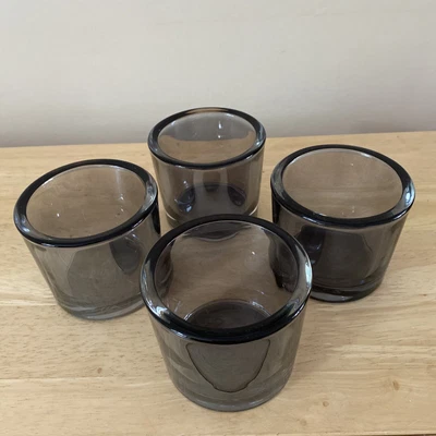 £10 • Buy Mikasa Smoked Glass Candle  Hilders, Tealights, Votives Stylish Simple Design