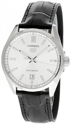 TAG HEUER Carrera Date AUTO 39MM Black Leather Men's Watch WBN2111.FC6505 • $2598