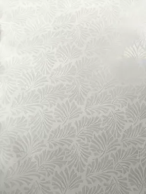 £196.62 • Buy 50s Harmony House White Abstract Foliage Shimmer NOS Wallpaper 2.5 Double Rolls