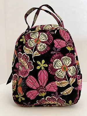 Vera Bradley Lunch Bunch Bag Tote Floral Pink/Purple Insulated Plastic Lined • $8.99