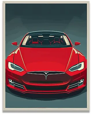 Tesla 11x14 Collectible Art Print | Collectible Tesla Car Artwork | Perfect For  • $9.95