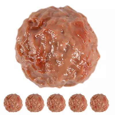 6Pcs Artificial Meatballs Fake Beef Model Photography Prop For Kitchen • £9.65