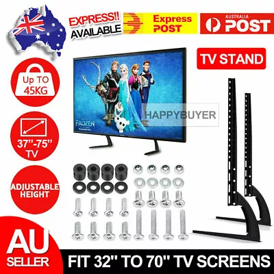 $26.95 • Buy Universal Table Top TV Stand Legs Mount LED LCD Flat TV Screen 37-75  Bracket AU