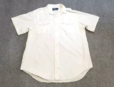 Polo Ralph Lauren Shirt Mens XL White Japan Cotton Vintage Short Sleeve Button • $16.99