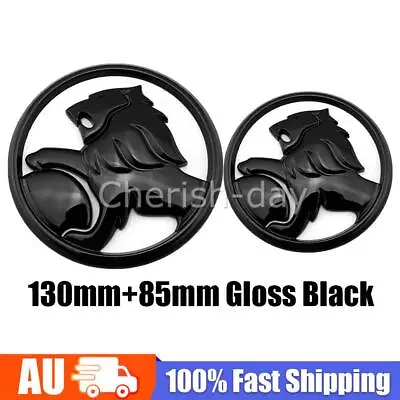 For Holden Lion Gloss Black Front Rear Badge Fits VE VF SS SSV Commodore UTE Z • $49.95