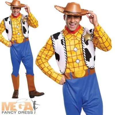 Official Mens Disney Toy Story 4 Woody Costume Book Day Character Fancy Dress UK • £48.99