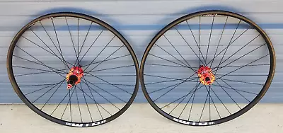 29   700c WTB I21 Bike Wheels Tubeless 6 Bolt Disc 29er 11 Spd Quick Release Red • $199.99