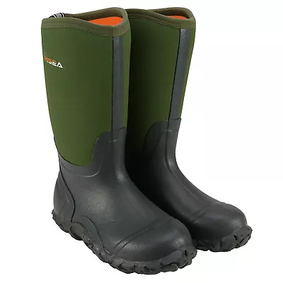 HISEA Men Rain Boots Insulated Waterproof Outdoor Work Wellies Shock Absorption • $57.99